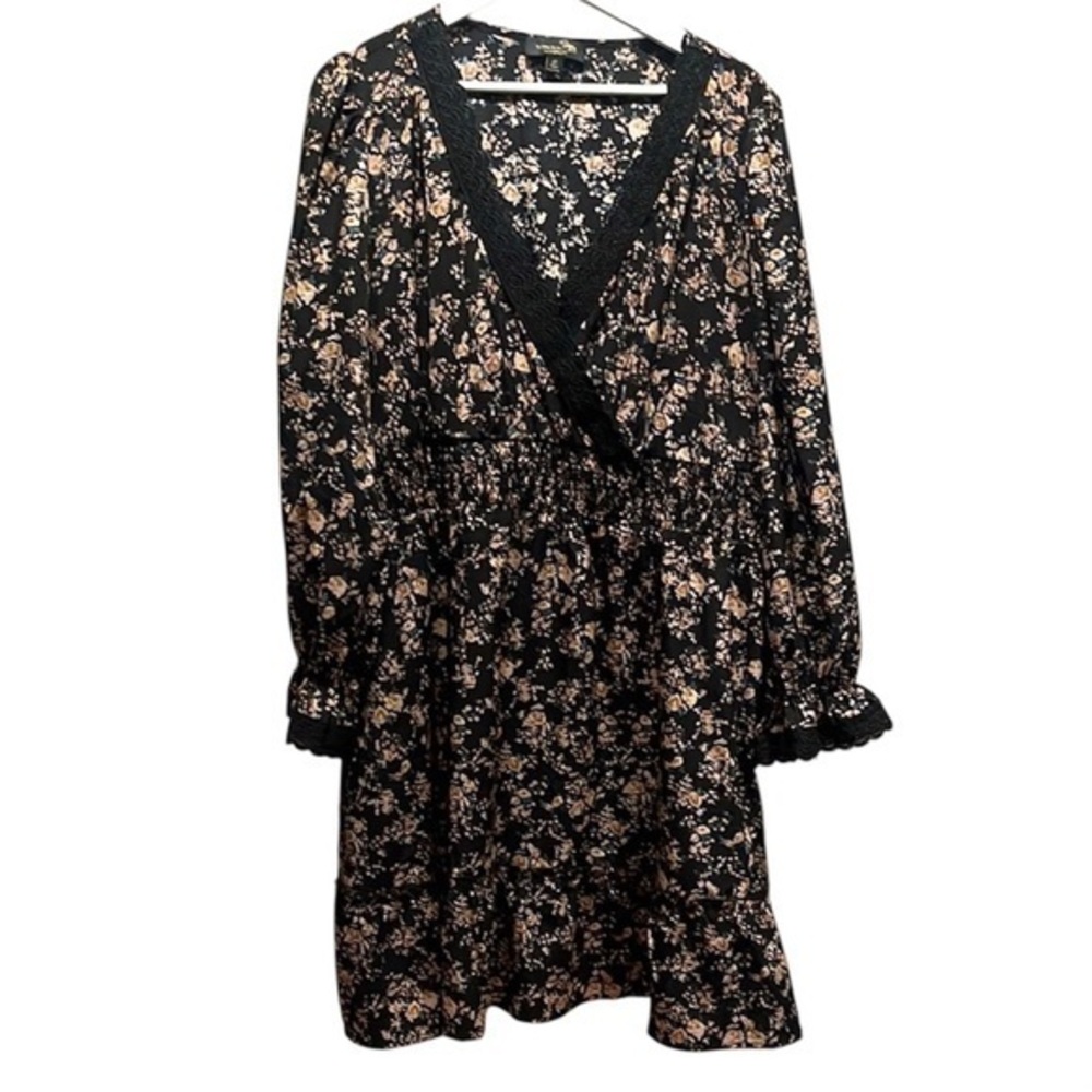 Suzanne Betro Women’s Floral Dress Faux Wrap Size 2X